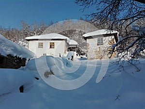 Village in winter