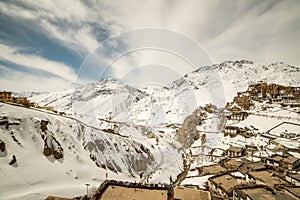 A village in winters in himalayas - Spiti valley