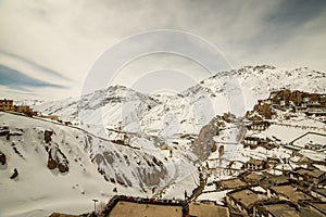 A village in winters in himalayas - Spiti valley