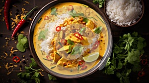 Villagecore Chicken Curry With Rice And Lime