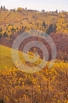 Villages in Romania, amazing view of the authentic places from Rucar-Bran area at the bottom of Bucegi and Piatra Craiului Mountai