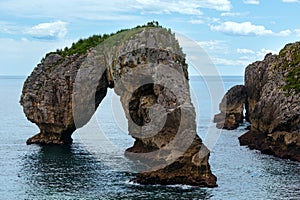 Villahormes Cliffs , Spain.