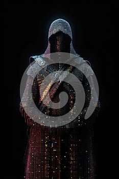Villain Standing Tall in a Cool Amoled Fantasy Matrix. Perfect for Posters and Web. photo