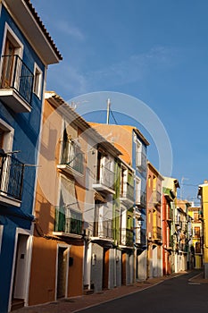 Villajoyosa multicolored houses, Spain