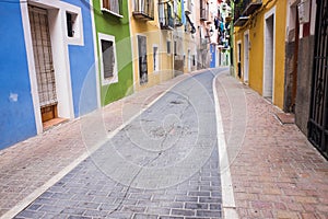 Villajoyosa Street, Costa Blanca, Spain photo