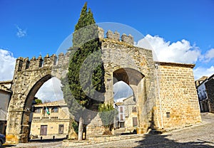 Villalar arch and Jaen Gate in Baeza, Spain