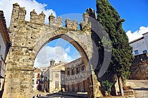 Villalar arch and Jaen Gate in Baeza, Spain photo