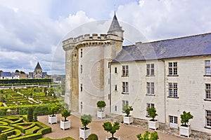 Villandry Castle (Chateau) and gardens.