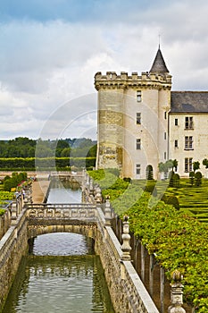 Villandry Castle (Chateau) and gardens.