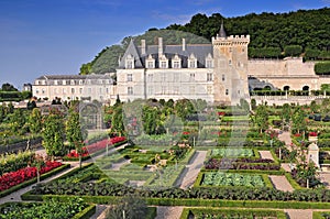 Villandry Castle with garden Indre et Loire Centre France