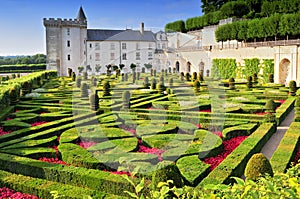 Villandry Castle with garden Indre et Loire Centre France