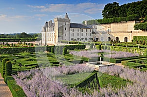 Villandry Castle with garden Indre et Loire Centre France