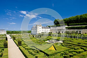 Villandry Castle with garden, Indre-et-Loire, Centre, France