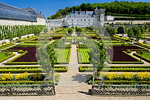 Villandry Castle with garden, Indre-et-Loire, Centre, France