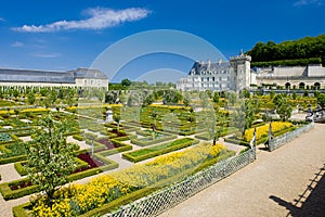 Villandry Castle with garden, Indre-et-Loire, Centre, France