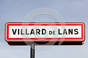 Villard de Lans city road sign