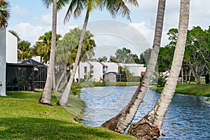 Villas in weston with water backyard on a canal