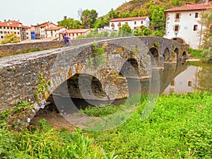 Villava mediaeval bridge, called Puente de la Trinidad, Camino d photo