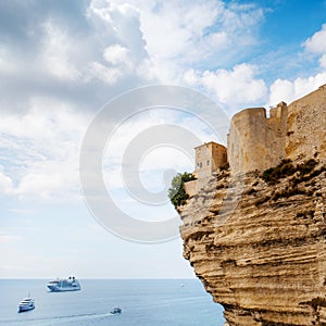 Ville Haute, the old town of Bonifacio, France