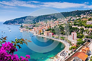 Villefranche sur Mer, France. Seaside town on the French Riviera.