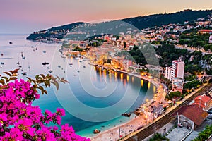 Villefranche sur Mer, France. Seaside town on the French Riviera.