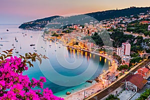Villefranche sur Mer, France. Seaside town on the French Riviera. photo