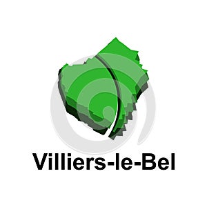 Villiers le Bel City of France map vector illustration, vector template with outline graphic sketch design photo