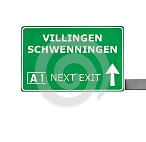 VILLINGEN SCHWENNINGEN  road sign isolated on white