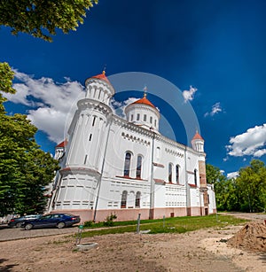 Vilniaus Dievo Motinos white palace in Vilnius, Lithuania