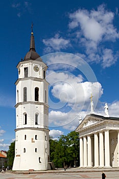 Vilnius belfry tower and Cathedral fragment