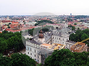 Vilnius cathedral view from Gediminas castle photo