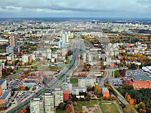 Vilnius city aerial view