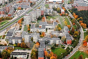 Vilnius city aerial view - Lithuanian capital