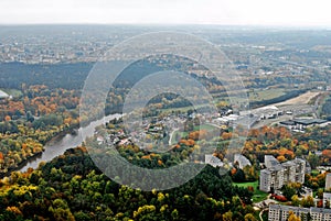 Vilnius city aerial view - Lithuanian capital