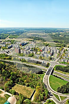 Vilnius city capital of Lithuania aerial view