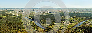 Vilnius city capital of Lithuania aerial view