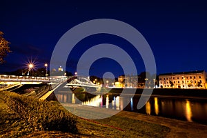 Vilnius city at night photo