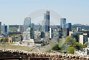 Vilnius city view from Gediminas castle