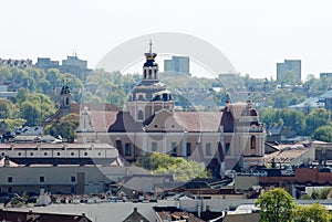 Vilnius city view from Gediminas castle.