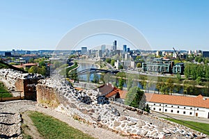 Vilnius city view from Gediminas castle