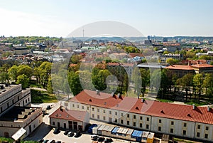 Vilnius city view from Gediminas castle.