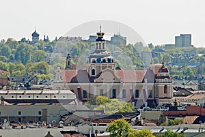 Vilnius city view from Gediminas castle.