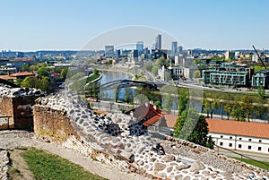 Vilnius city view from Gediminas castle