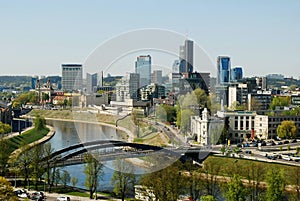 Vilnius city view from Gediminas castle