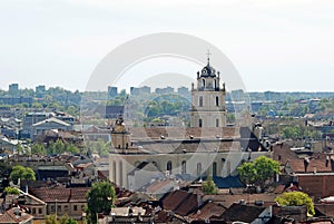 Vilnius city view from Gediminas castle.