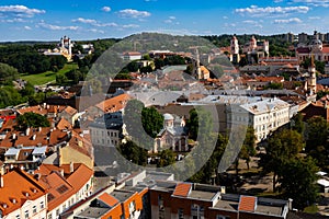 Vilnius city view from St. John\'s tower photo