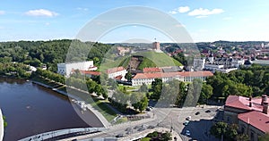 Vilnius Cityscape Gediminas Tower in Background. Lithuania