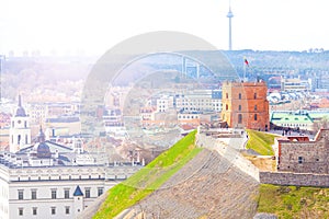 Vilnius, Gediminas castle tower and city center