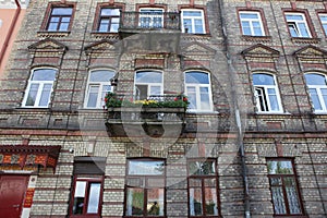 Vilnius, house in oldtown street ,Lithuania