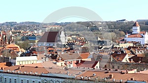 VILNIUS, LITHUANIA. Aerial view at Vilnius., old town.